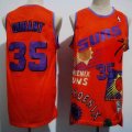 Phoenix Suns #35 Kevin Durant orange purple throwback nba jersey-CY