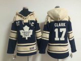 Youth Toronto Maple Leafs #17 Wendel Clark Blue NHL Hooded Sweatshirt