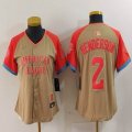 Women Nike Baltimore Orioles #2 Gunnar Henderson Cream 2024 MLB All-Star jersey