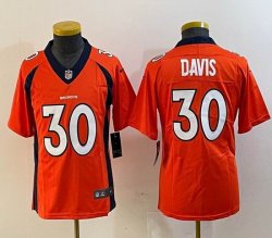 Youth Denver Broncos #30 Terrell Davis Nike orange Color Rush Limited Jersey-BD