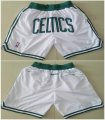 Nike Boston Celtics white nba shorts with pocket