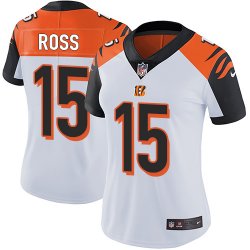 Women Nike Cincinnati Bengals #15 Ross white Color Rush Limited Jersey