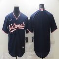 Nike Washington Nationals blank dark blue majestic baseball Jerseys-BD