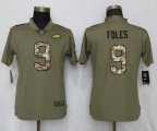 Women Nike Philadelphia Eagles 9 Foles Olive Camo Carson 2017 Salute to Service Elite Player