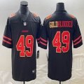 Nike San Francisco 49ers Goldblooded #49 black Color Rush Limited Jersey -BD