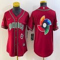 Women 2023 World Cup Mexico blank red majestic baseball jerseys 08