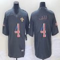 Nike New Orleans Saints #4 Derek Carr Carbon black Color Rush Limited Jersey-Special funds