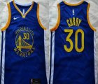 Nike Golden State Warriors #30 Stephen Curry blue nba basketball jersey-XD