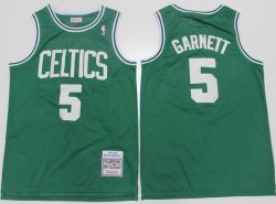 Boston Celtics 5# Kevin Garnett green throwback nba basketball jersey-S8