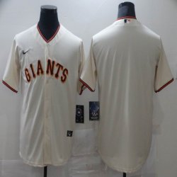 Nike San Francisco Giants blank Beige Majestic baseball Jersey-BD