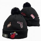 2024 Miami Heat black NBA Sports Cuffed Knit Hats