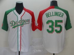 Los Angeles Dodgers #35 Cody Bellinger white red green baseball jerseys