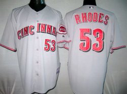 MLB Cincinnati Reds 53# RHODES grey jerseys