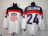 2014 NHL United States team CALLAHAN #24 white hockey jerseys