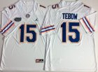 Jordan Florida Gators Tim Tebow #15 white College Football Jersey