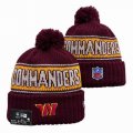 2024 Washington Commanders red white yellow NFL Sports Cuffed Knit Hats 01