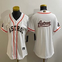 Youth Nike Houston Astros blank beige baseball jerseys -BD