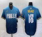 Nike Philadelphia Phillies #18 Rojas skyblue majestaic baseball jersey city version-BD