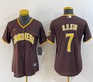 Youth Nike San Diego Padres #7 H.S.Kim brown majestic baseball jerseys