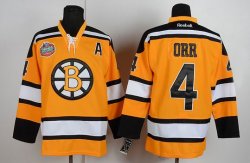 Boston Bruins 4 Bobby Orr yellow new nhl jersey