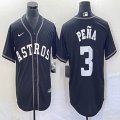 Nike Houston Astros #3 Jeremy Pena black majestic baseball jerseys Inverted version