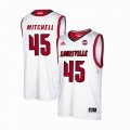 Donovan Mitchell #45 Louisville Cardinals College Basketball Jersey Sewn White