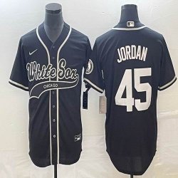 Nike Chicago White Sox #45 Michael Jordan black MLB Baseball jerseys Joint name-BD 02