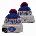 2024 New England Patriots gray blue NFL Sports Cuffed Knit Hats 01