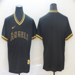 Nike Los Angeles Angels blank black gold baseball jersey