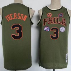 Philadelphia 76ers 3# Allen Iverson green throwback NBA Jersey-CY