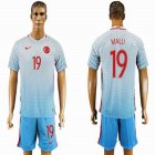 2016 Turkey team MALLI #19 skyblue soccer jersey away