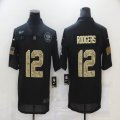 Nike Green Bay Packers #12 Aaron Rodgers camo black Salute To Service Limited Jersey-BD