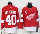 Adidas Detroit Red Wings #40 Henrik Zetterberg red hockey jersey