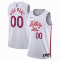 Customized Philadelphia 76ers white basketball jerseys city version