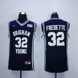 Brigham Young #32 Fredette dark blue nba basketabll jersey