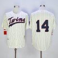 Minnesota Twins 14 Hrbek beige mlb football jersey