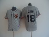 San Francisco Giants #18 Matt Cain Grey MLB Jerseys