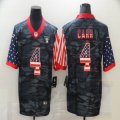 Nike Oakland Raiders #4 Derek Carr black usa flag Color Rush Limited Jersey