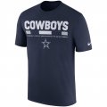 Dallas Cowboys Nike Sideline Legend Staff Performance T-Shirt - Navy