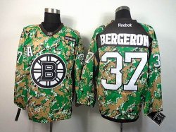 reebok Boston Bruins BERGERON #37 green camo nhl jerseys