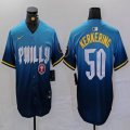 Nike Philadelphia Phillies #50 #50 Orion Kerkering skyblue majestic baseball jersey city version-BD 04