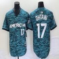 American League #17 Shohei Ohtani Nike Teal 2023 MLB All-Star Game Vapor Premier Elite Player Jersey