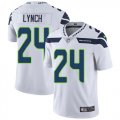 Seattle Seahawks 24# Marshawn Lynch white Color Rush Limited Jersey