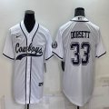 Nike Dallas Cowboys Tony Dorsett 33# white baseball jerseys Joint name-BD 01