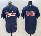 Nike New York Yankees blank blue MLB baseball Jersey Joint name -BD 03