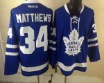 2016 Toronto Maple Leafs #34 Auston Matthews blue Hockey jerseys