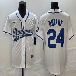 Nike Los Angeles Dodgers #24 Kobe Bryant white majestic baseball Jerseys Joint name -BD