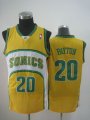 Seattle SuperSonics #20 Gary Payton yellow Soul Swingman NBA Jersey