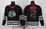 Reebok Chicago Blackhawks KEITH 2 black ice nhl Jersey