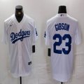 Nike Los Angeles Dodgers #23 Kirk Gibson white majestic baseball jerseys